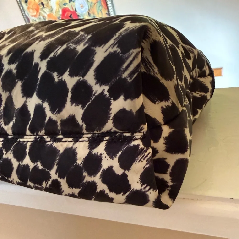 Kate Spade Lindenwood Black and White Leopard (Ocelot) Elena Tote EUC - Picture 12 of 17